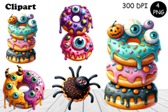Sweet Halloween Cake, sarcastik watercolor clipart Product Image 1