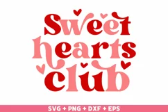 Boho Valentine Sweet Hearts Club SVG, Valentine's Day SVG Product Image 1