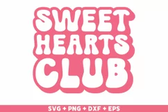 Boho Valentine Sweet Hearts Club SVG, Valentine's Day SVG Product Image 1