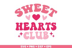 Boho Valentine Sweet Hearts Club SVG, Valentine&#039;s Day SVG Product Image 1