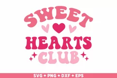 Boho Valentine Sweet Hearts Club SVG, Valentine's Day SVG Product Image 1