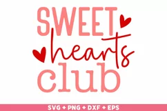 Boho Valentine Sweet Hearts Club SVG, Valentine's Day SVG Product Image 1