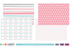 Romantic digital papers for Valentine projects