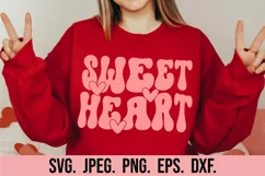 Sweet Heart SVG - Retro Valentine's Day SVG Cut File - Heart Product Image 3