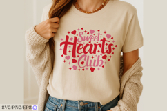 Valentine Sweet Hearts Club SVG PNG T-shirt Design Product Image 4