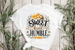 Sweet Kind Humble Cute Bumble Bee Floral Inspirational PNG Product Image 3