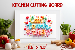 Kitchen cutting board sublimation 3d Script lettering quote Product Image 1