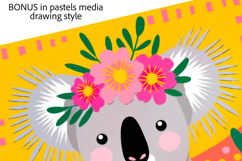 Sweet Koala Flower Crown Clipart Set Product Image 8