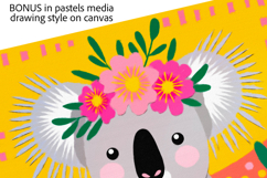 Sweet Koala Flower Crown Clipart Set Product Image 9