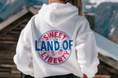Sweet Land of Liberty 4th of July SVG PNG T-shirt Design Product Image 4