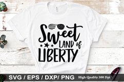 Sweet Land Of Liberty SVG - 4th Of July Design Product Image 1