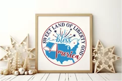 Sweet land of liberty god bless America SVG,4th of July SVG Product Image 3