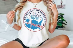 Sweet land of liberty god bless America SVG,4th of July SVG Product Image 4