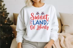 Sweet land of liberty SVG Design,American Flag SVG Product Image 2