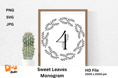Sweet Leaves Monogram Product Image 1