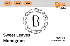 Sweet Leaves Monogram Product Image 1