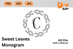 Sweet Leaves Monogram Product Image 1