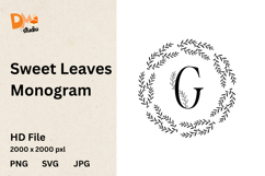 Sweet Leaves Monogram Product Image 1