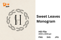 Sweet Leaves Monogram Product Image 1