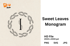 Sweet Leaves Monogram Product Image 1