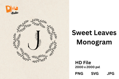 Sweet Leaves Monogram Product Image 1