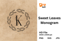 Sweet Leaves Monogram Product Image 1