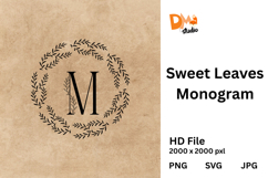 Sweet Leaves Monogram Product Image 1
