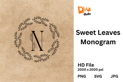 Sweet Leaves Monogram Product Image 1