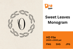 Sweet Leaves Monogram Product Image 1