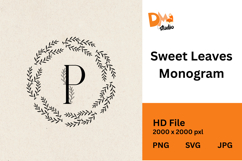 Sweet Leaves Monogram Product Image 1