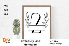 Sweet Lily Line Monogram Product Image 1