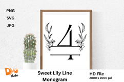 Sweet Lily Line Monogram Product Image 1