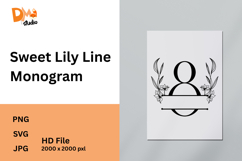 Sweet Lily Line Monogram Product Image 1
