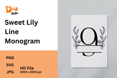 Sweet Lily Line Monogram Product Image 1