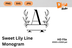 Sweet Lily Line Monogram Product Image 1