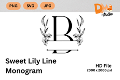Sweet Lily Line Monogram Product Image 1