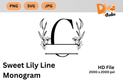 Sweet Lily Line Monogram Product Image 1