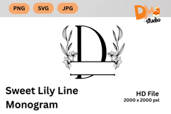 Sweet Lily Line Monogram Product Image 1