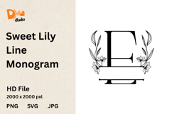 Sweet Lily Line Monogram Product Image 1