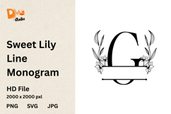 Sweet Lily Line Monogram Product Image 1
