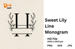 Sweet Lily Line Monogram Product Image 1