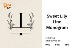 Sweet Lily Line Monogram Product Image 1