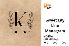Sweet Lily Line Monogram Product Image 1