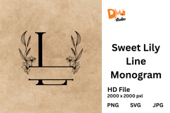 Sweet Lily Line Monogram Product Image 1
