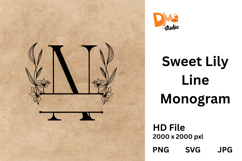 Sweet Lily Line Monogram Product Image 1