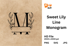 Sweet Lily Line Monogram Product Image 1