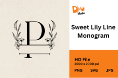 Sweet Lily Line Monogram Product Image 1
