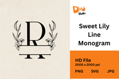 Sweet Lily Line Monogram Product Image 1