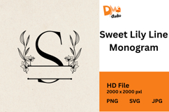 Sweet Lily Line Monogram Product Image 1