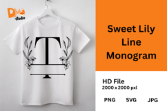 Sweet Lily Line Monogram Product Image 1